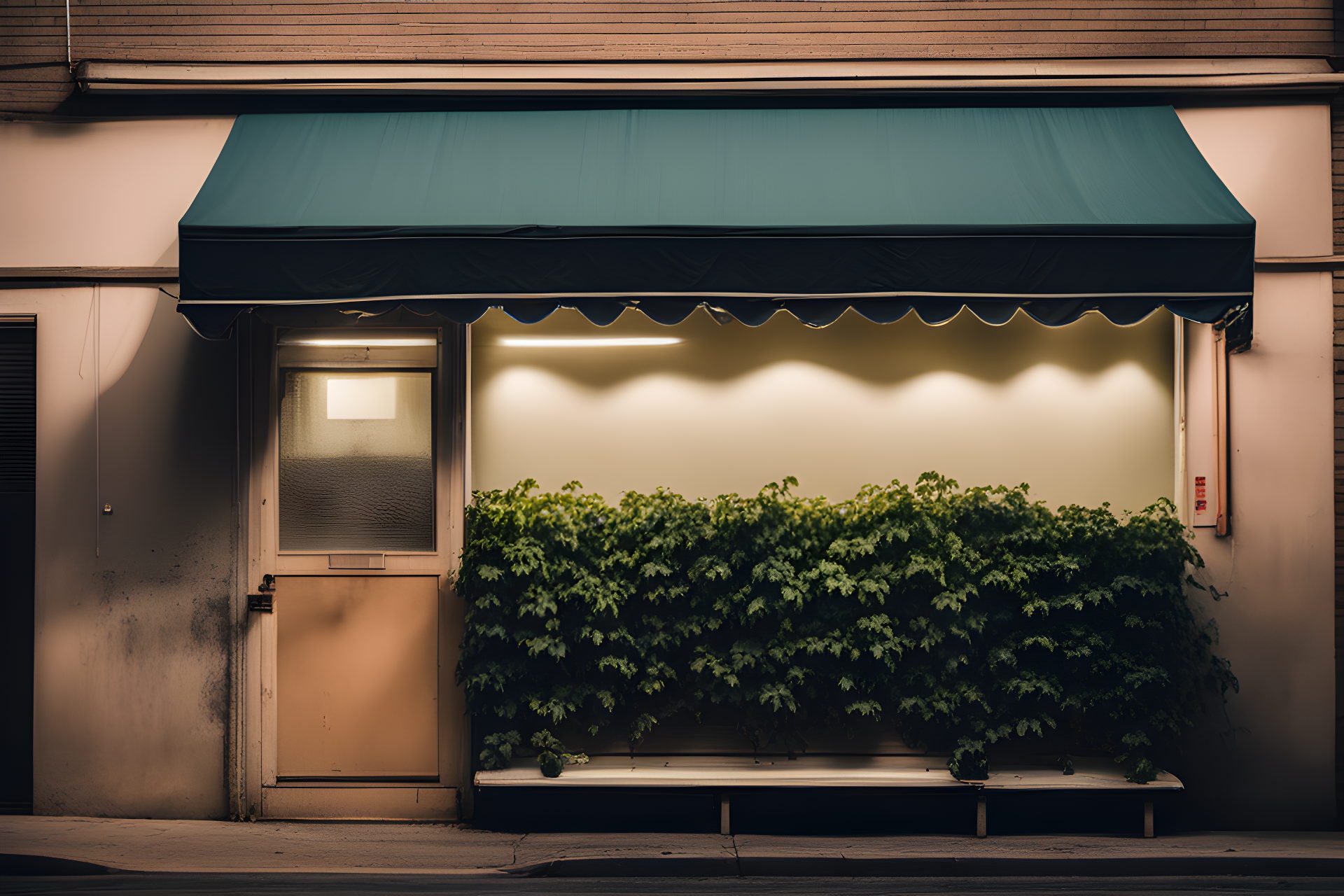 a wilting business on the vine, dying because of the shade of ai's shadow realistic photo of, award winning photograph, 50mm, Cinematic Lighting