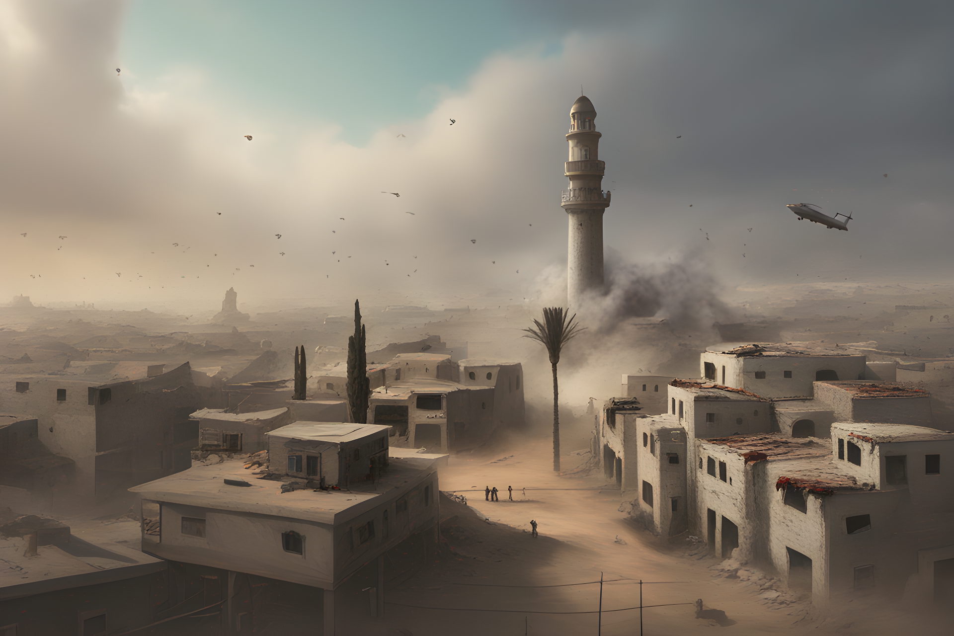 Trump Gaza Strip AI digital art, trending on artstation, hd